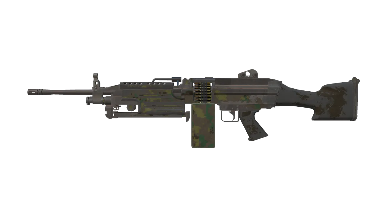 M249 | Jungle DDPAT (Battle-Scarred) — Dust II light, front
