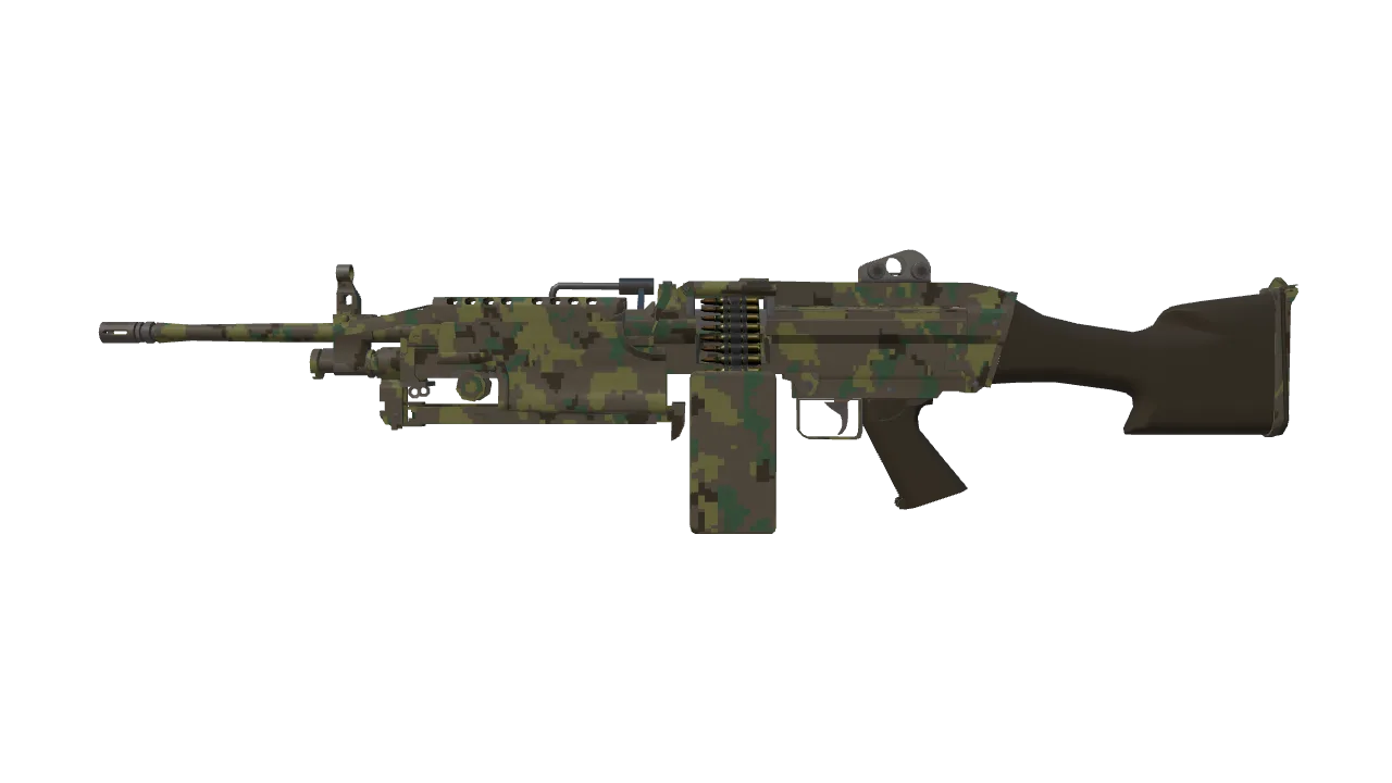 M249 | Jungle DDPAT (Factory New) — Dust II light, front