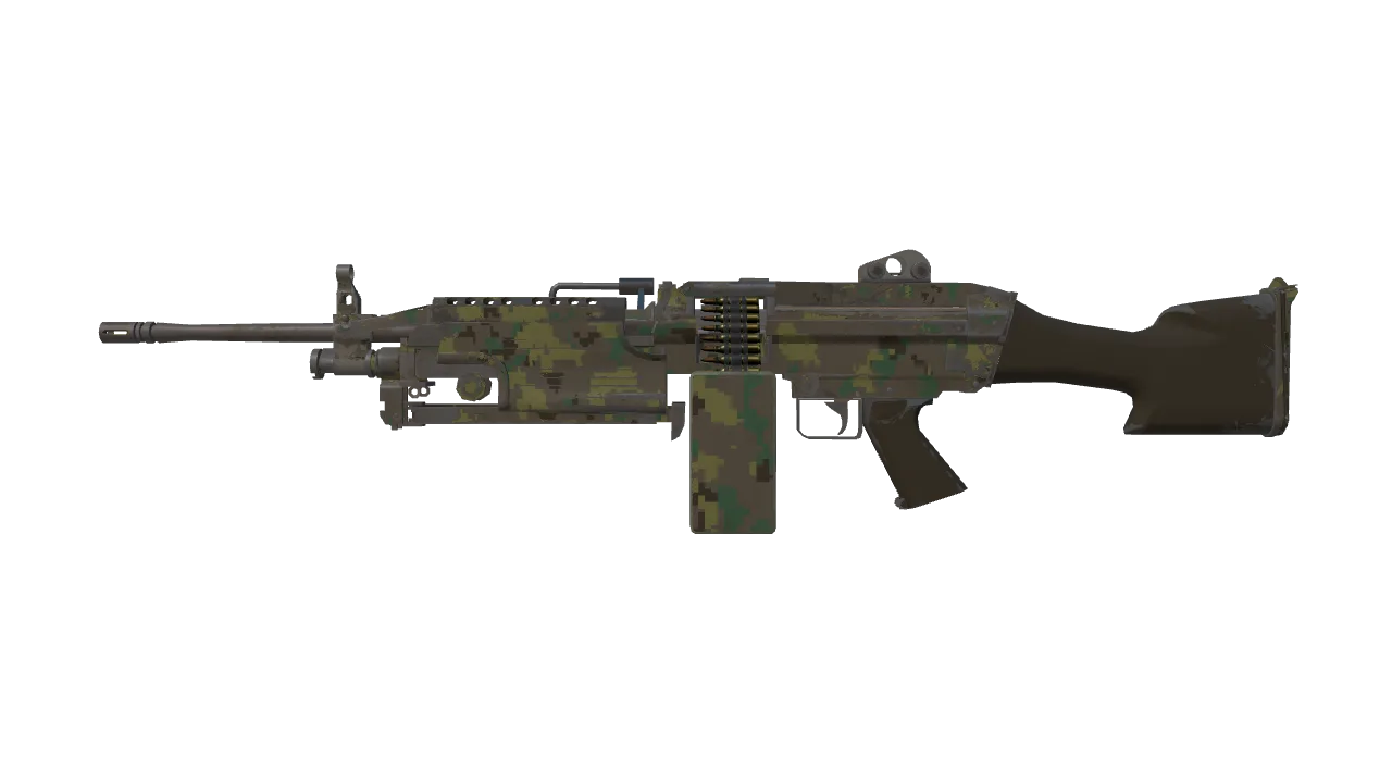 M249 | Jungle DDPAT (Field-Tested) — Dust II light, front
