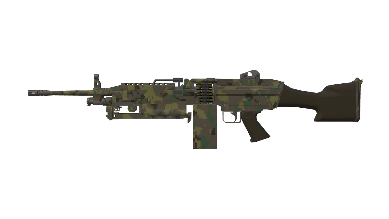 M249 | Jungle DDPAT (Minimal Wear) — Dust II light, front