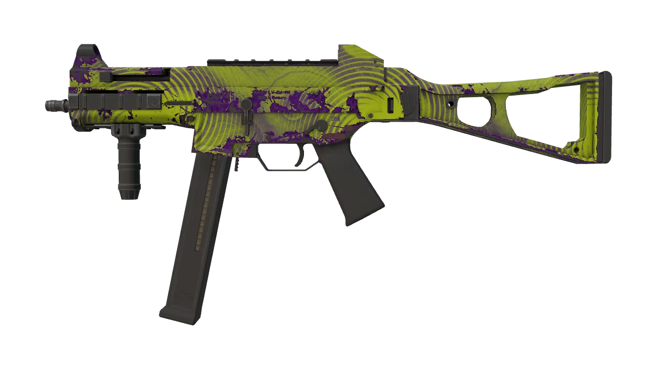 UMP-45 | Delusion (Field-Tested) — Dust II light, front