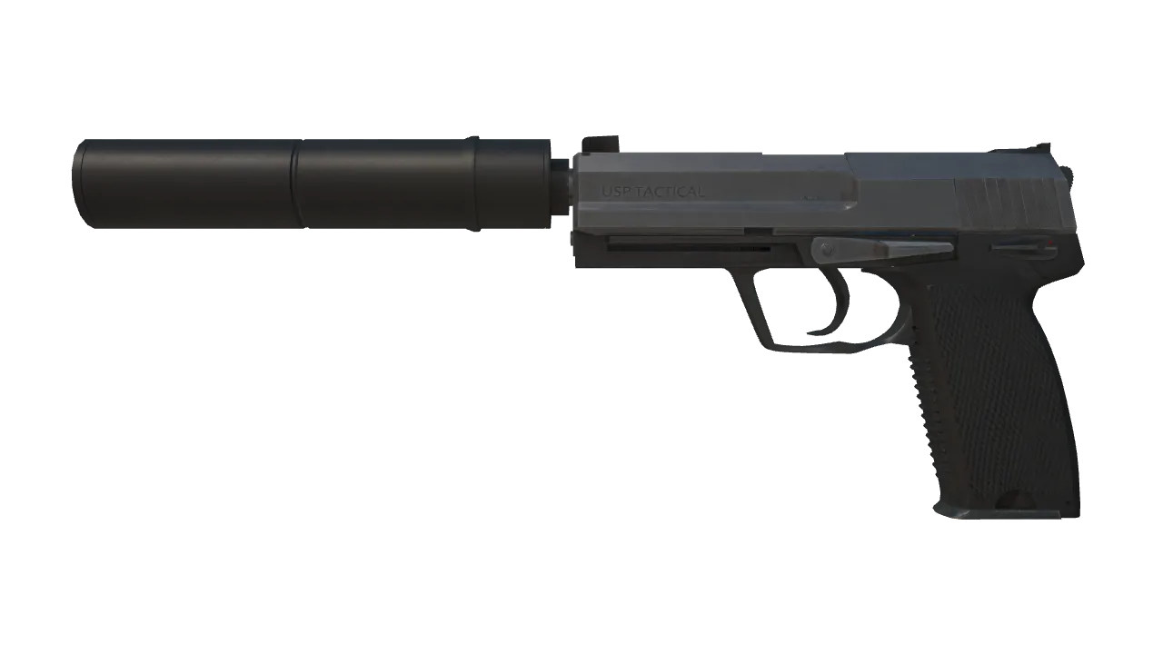 StatTrak™ USP-S | Stainless (Field-Tested) — Dust II light, front