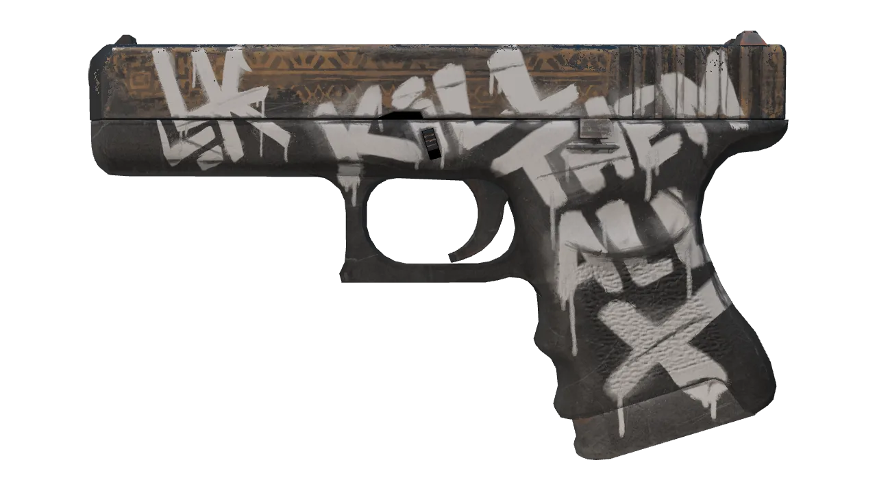 StatTrak™ Glock-18 | Wasteland Rebel (Factory New) — Dust II light, front