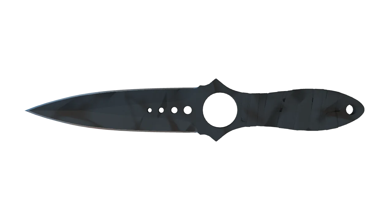 ★ Skeleton Knife | Night Stripe (Minimal Wear) — Dust II light, front