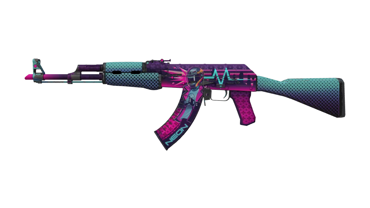 AK-47 | Neon Rider (Field-Tested) — Dust II light, front