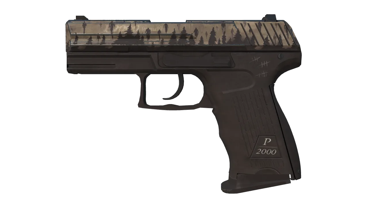P2000 | Lifted Spirits (Battle-Scarred) — Dust II light, front