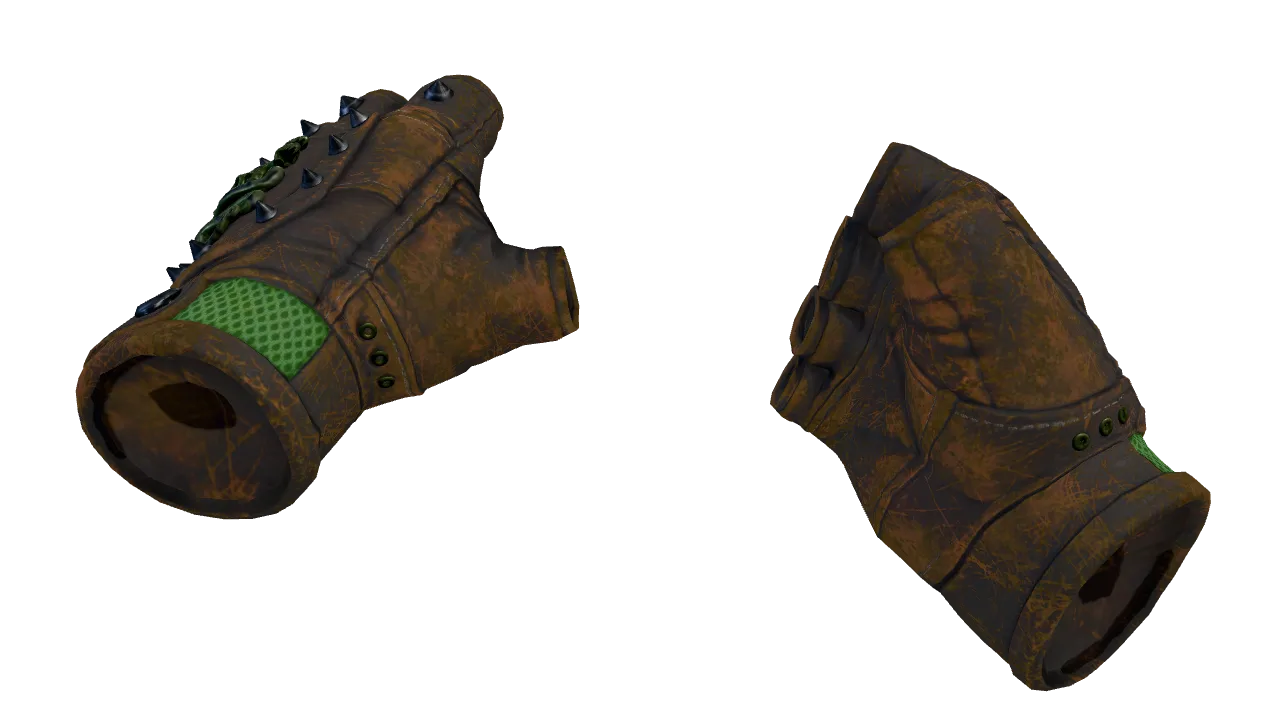 ★ Hydra Gloves | Emerald (Battle-Scarred) — Dust II light, front