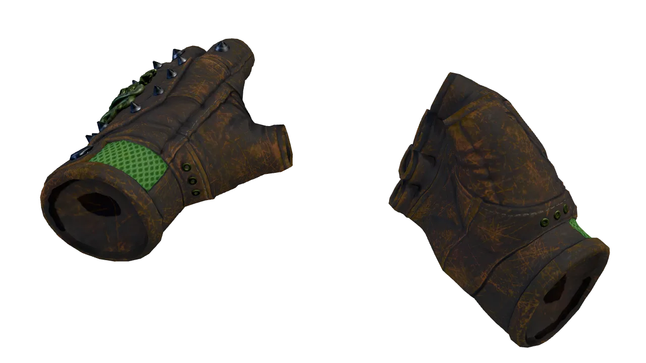 ★ Hydra Gloves | Emerald (Well-Worn) — Dust II light, front