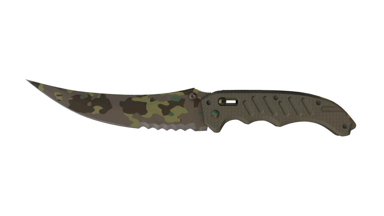 ★ Flip Knife | Boreal Forest (Minimal Wear) — Dust II light, front