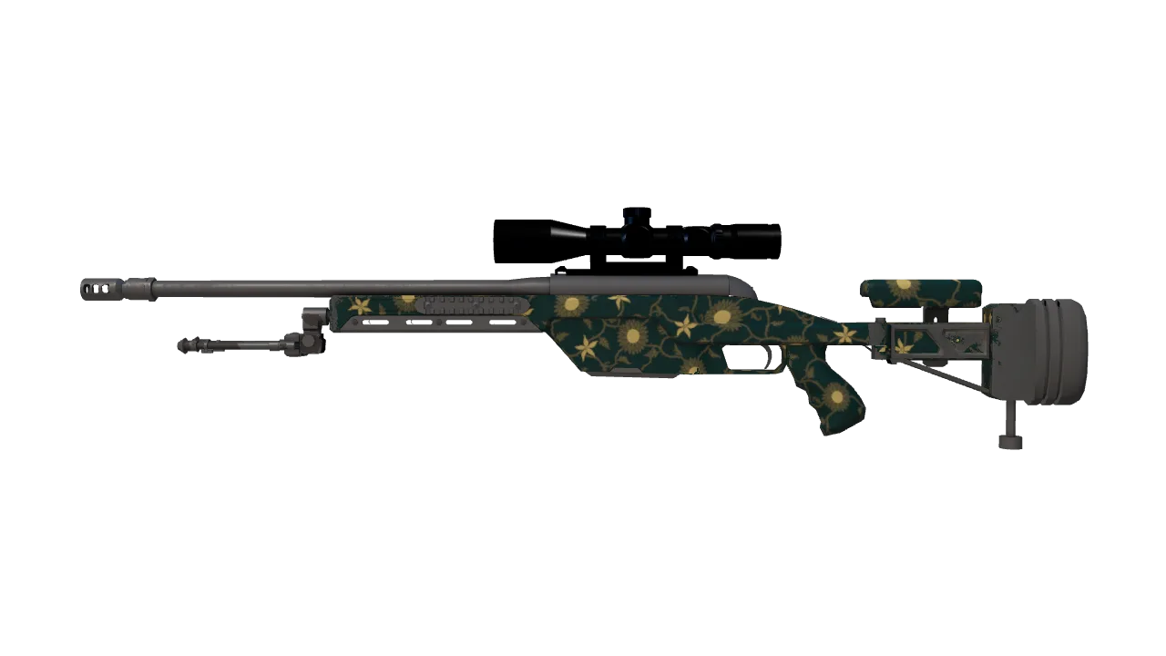 SSG 08 | Sea Calico (Minimal Wear) — Dust II light, front