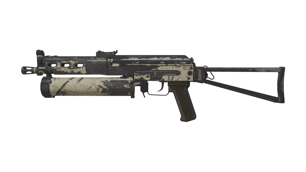 PP-Bizon | Bamboo Print (Battle-Scarred) — Dust II light, front