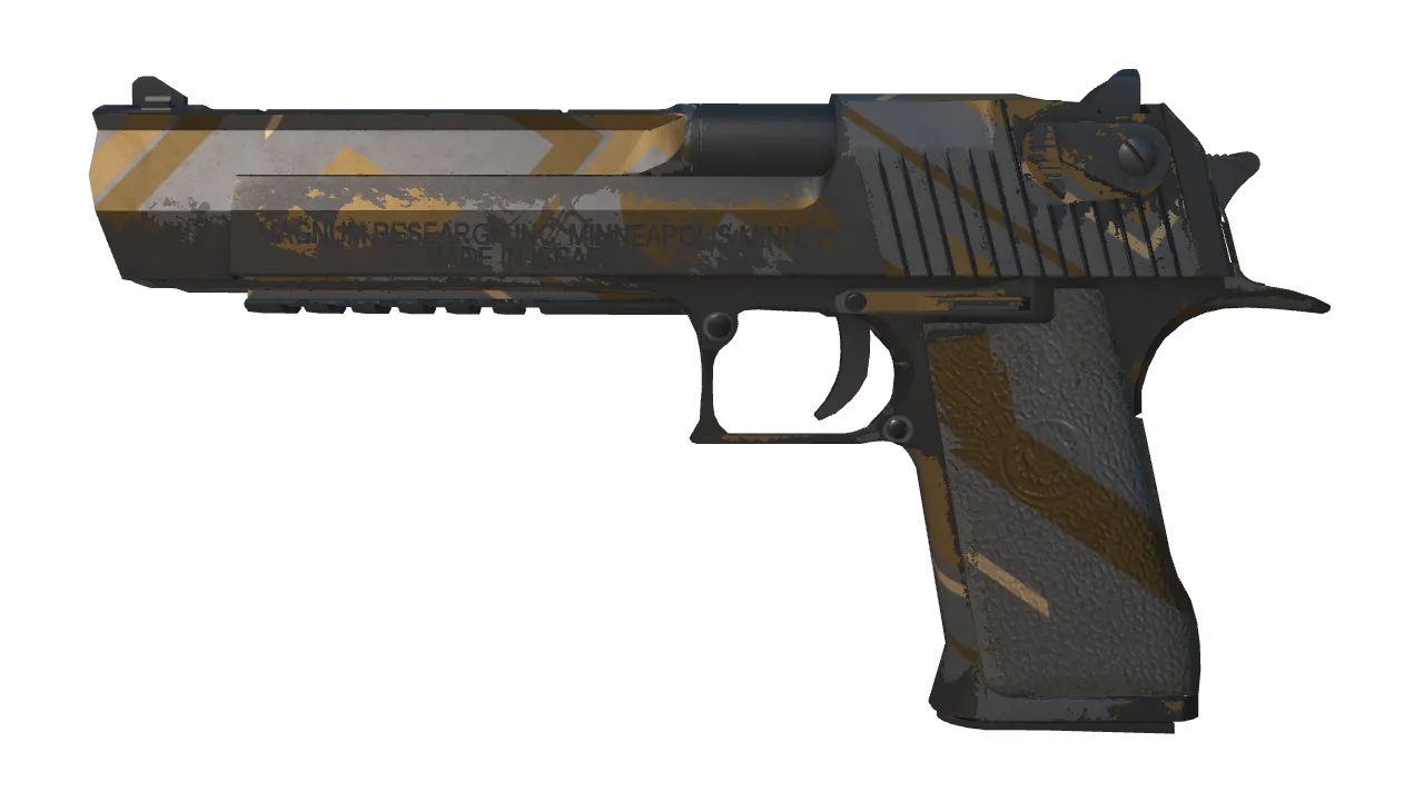 Desert Eagle | Bronze Deco (Well-Worn) — Dust II light, front