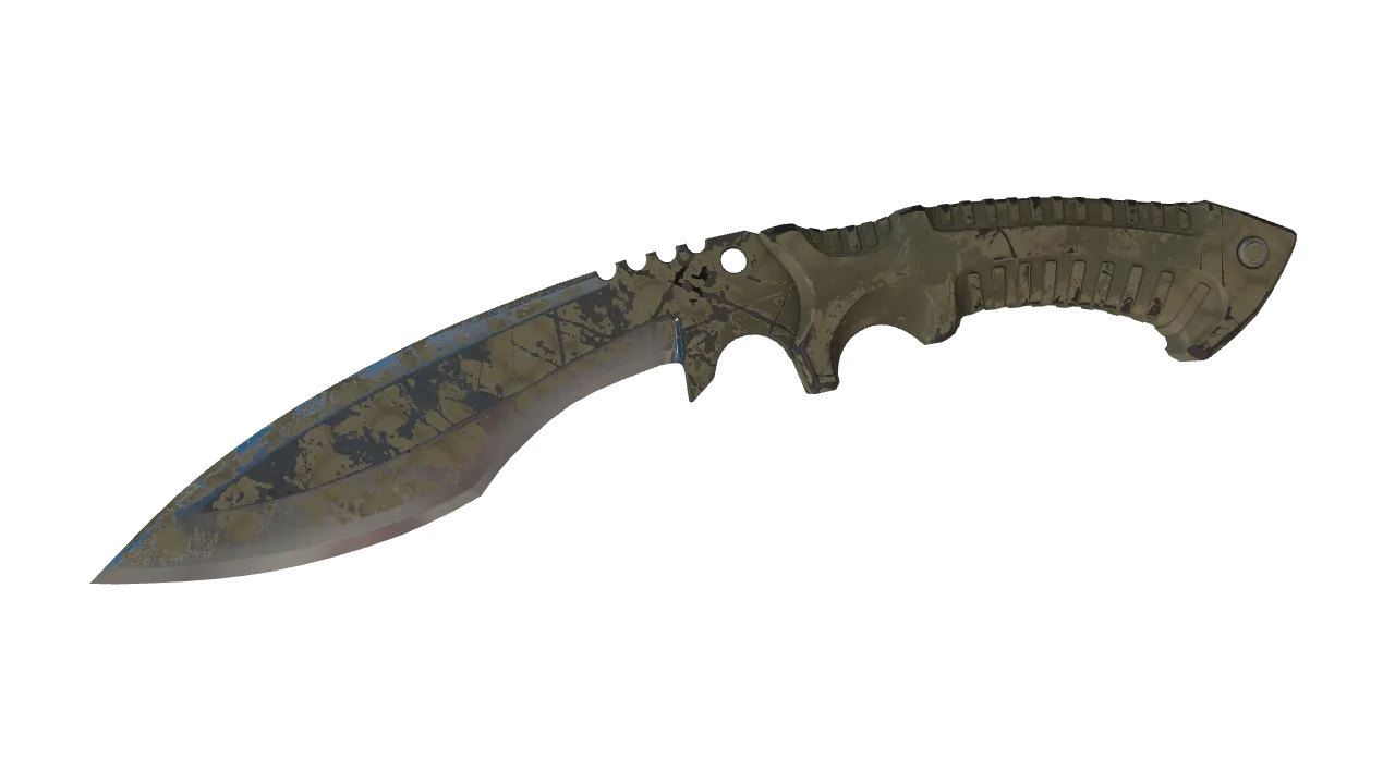 ★ Kukri Knife | Safari Mesh (Well-Worn) — Dust II light, front