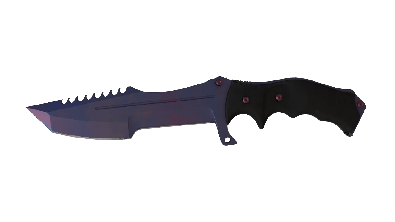 ★ Huntsman Knife | Doppler (Black Pearl) (Factory New) — Dust II light, front