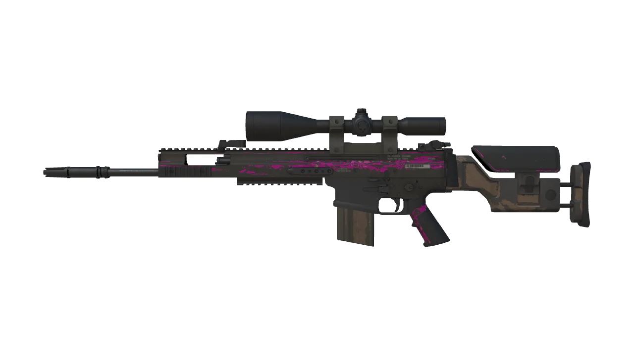 SCAR-20 | Splash Jam (Battle-Scarred) — Dust II light, front