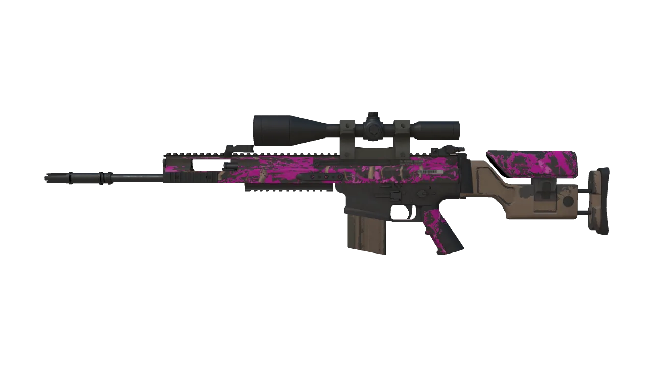 SCAR-20 | Splash Jam (Field-Tested) — Dust II light, front