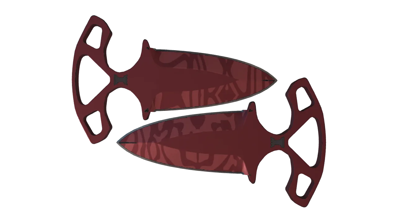StatTrak™ ★ Shadow Daggers | Slaughter (Field-Tested) — Dust II light, front