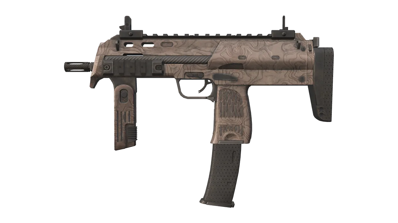 MP7 | Sunbaked (Minimal Wear) — Dust II light, front