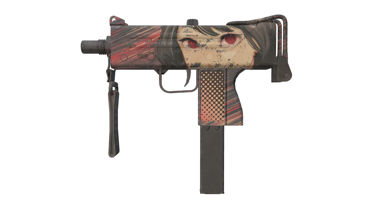 Souvenir MAC-10 | Sakkaku (Battle-Scarred) — Dust II light, front