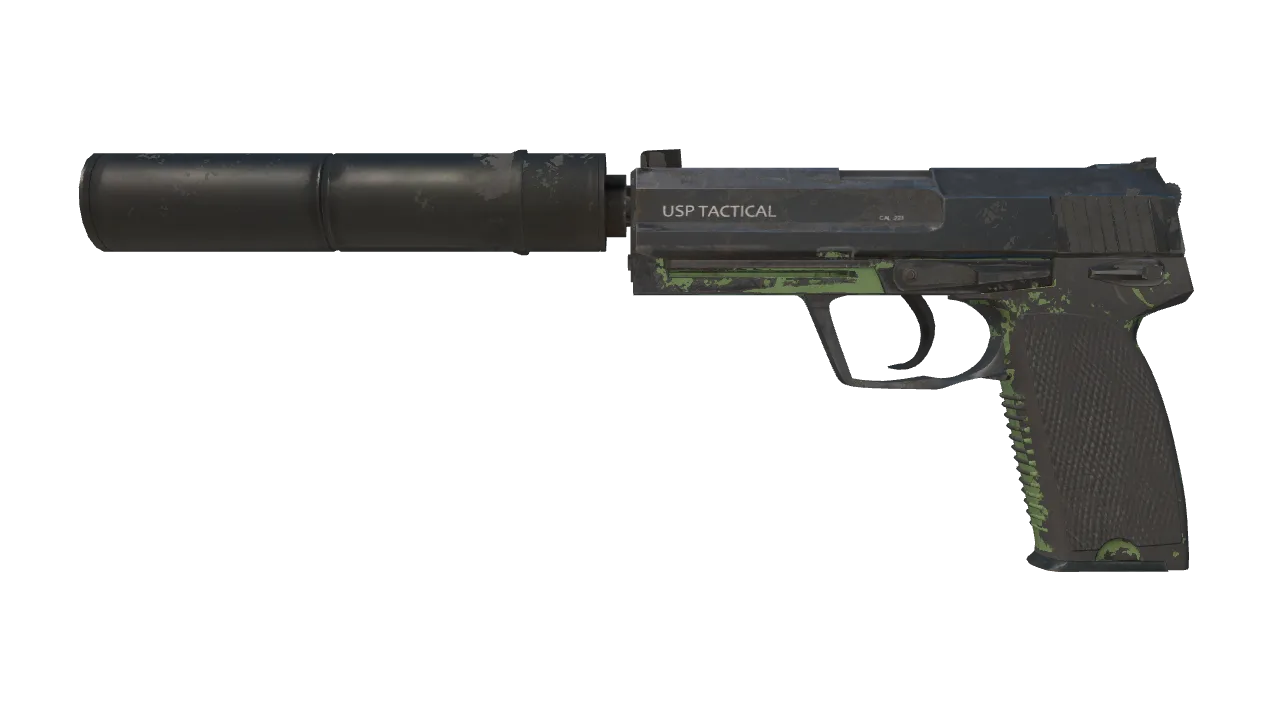 Souvenir USP-S | Para Green (Battle-Scarred) — Dust II light, front