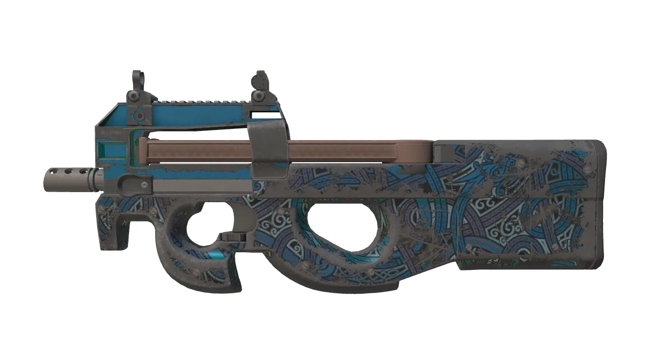 P90 | Astral Jörmungandr (Battle-Scarred) — Dust II light, front