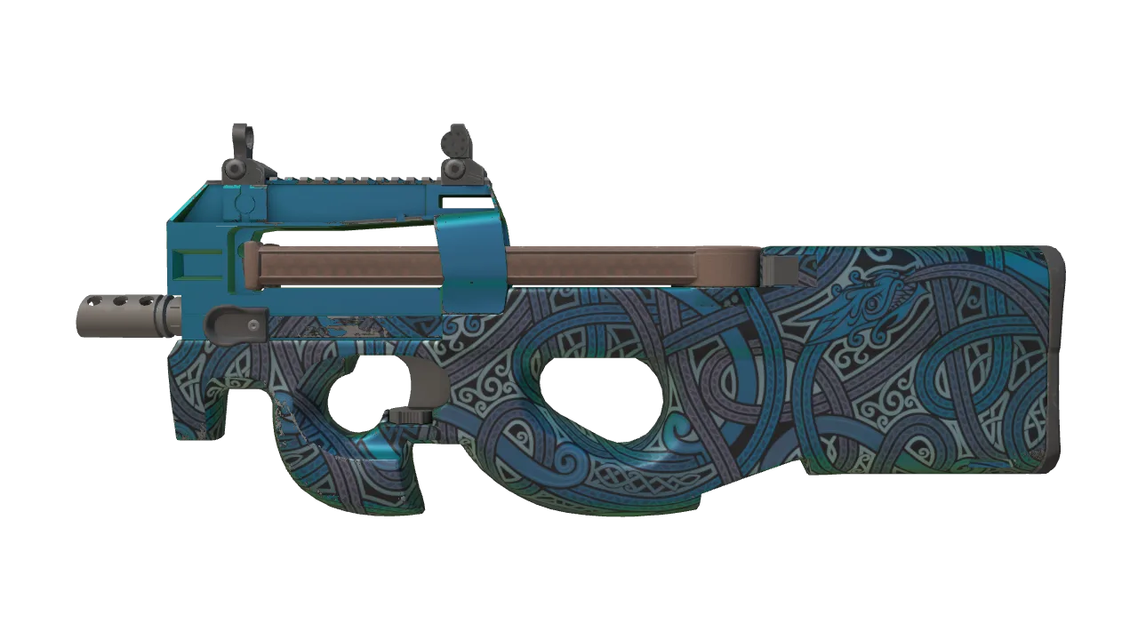 P90 | Astral Jörmungandr (Factory New) — Dust II light, front