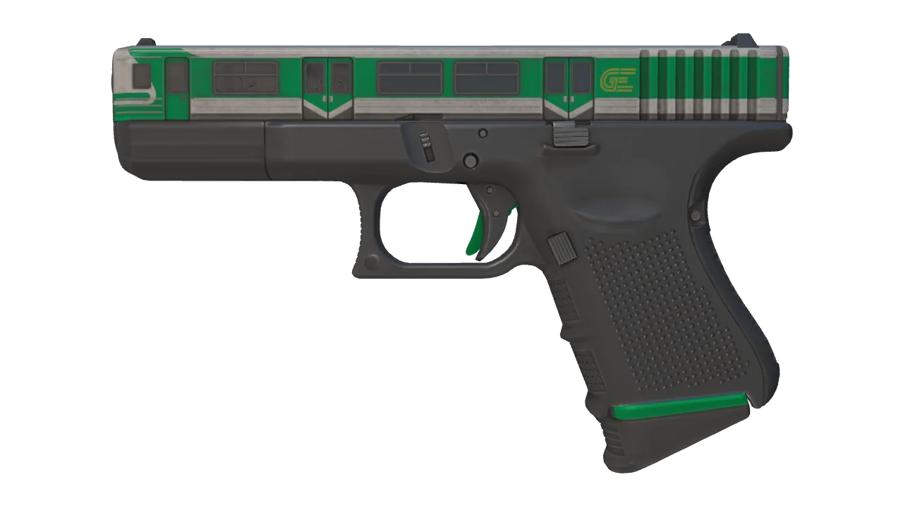 Glock-18 | Green Line (Factory New) — Dust II light, front