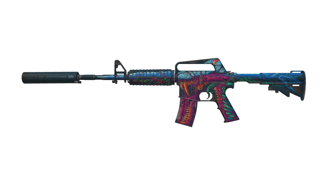Souvenir M4A1-S | Hyper Beast (Well-Worn) — Dust II light, front
