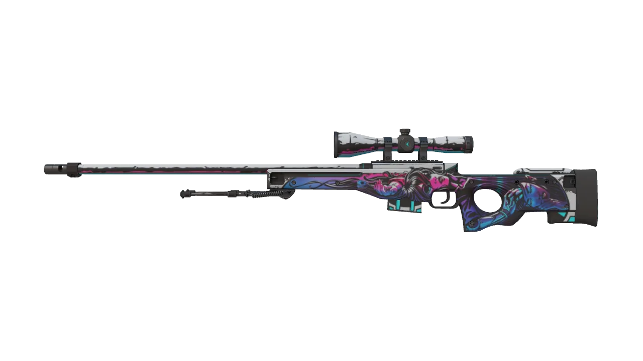 AWP | Neo-Noir (Field-Tested) — Dust II light, front