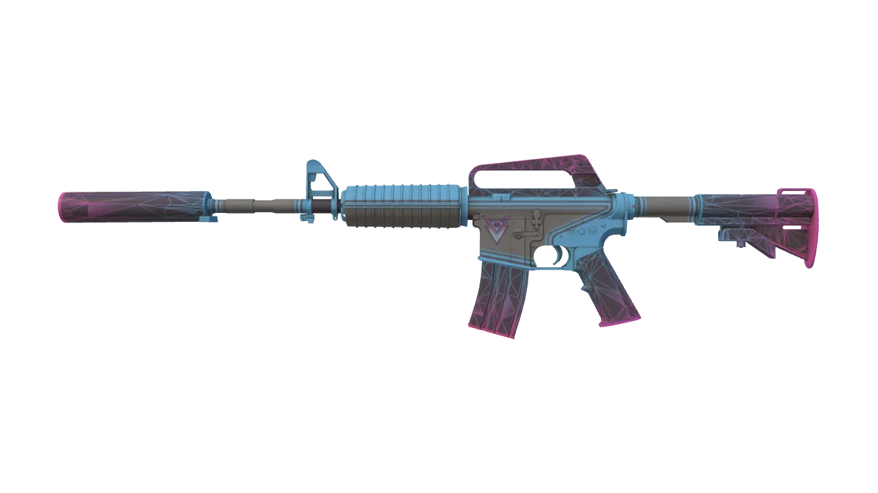 StatTrak™ M4A1-S | Decimator (Minimal Wear) — Dust II light, front