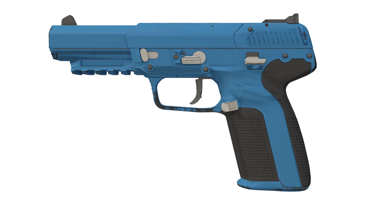 Souvenir Five-SeveN | Sky Blue (Minimal Wear) — Dust II light, front