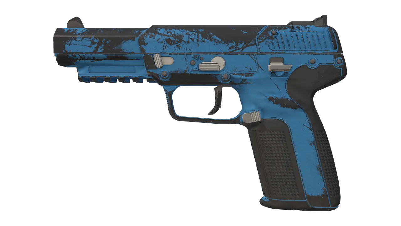 Five-SeveN | Sky Blue (Well-Worn) — Dust II light, front
