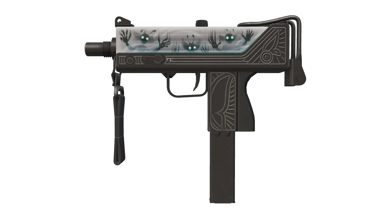 Souvenir MAC-10 | Ensnared (Minimal Wear) — Dust II light, front