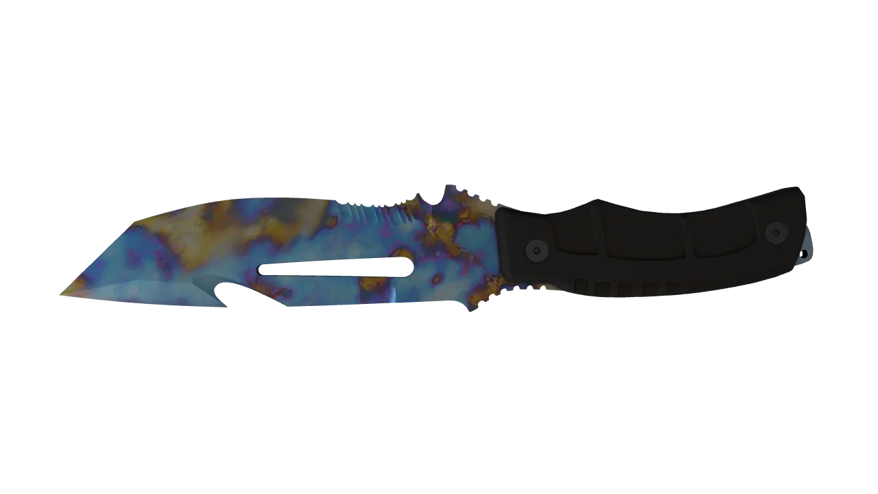 Survival Knife | Case Hardened seed #10, back