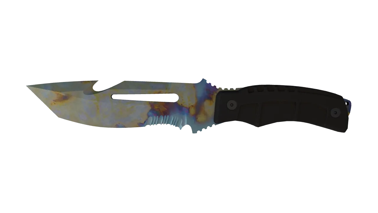 Survival Knife | Case Hardened seed #108, front