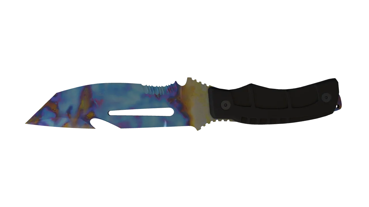 Survival Knife | Case Hardened seed #124, back