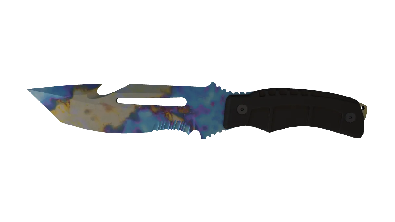 Survival Knife | Case Hardened seed #137, front
