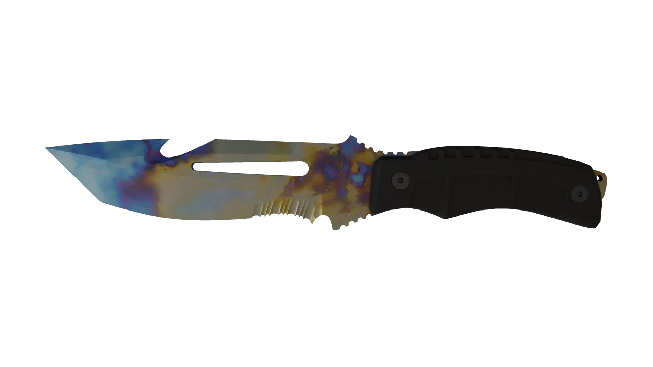 Survival Knife | Case Hardened seed #151, front
