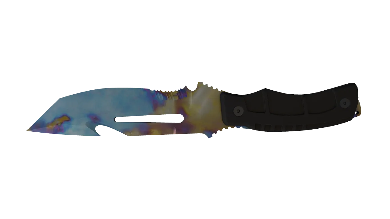 Survival Knife | Case Hardened seed #162, back