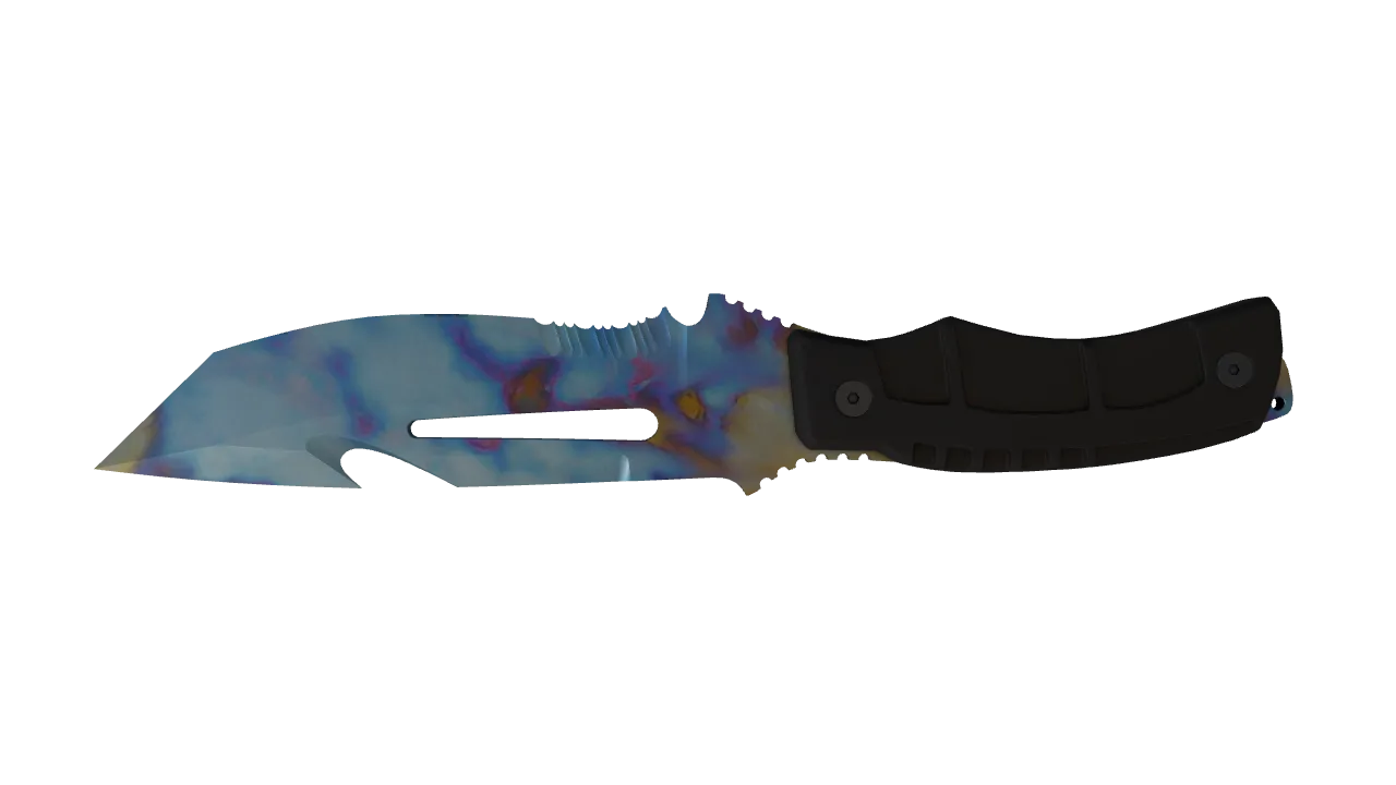 Survival Knife | Case Hardened seed #166, back