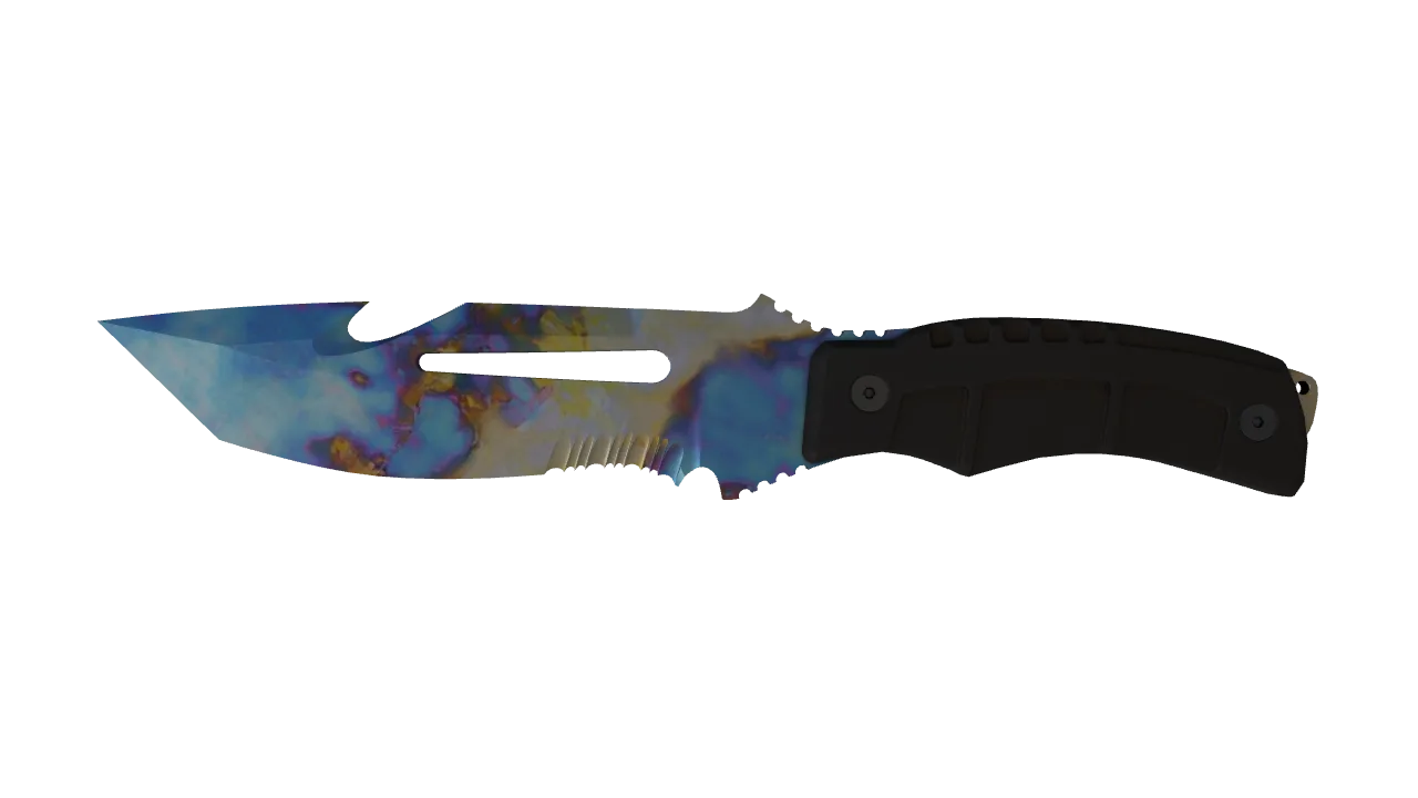 Survival Knife | Case Hardened seed #168, front