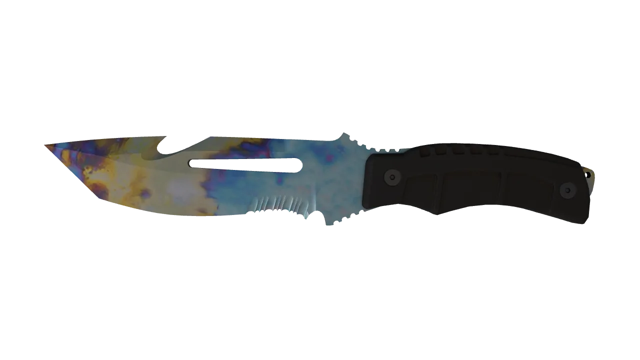 Survival Knife | Case Hardened seed #176, front