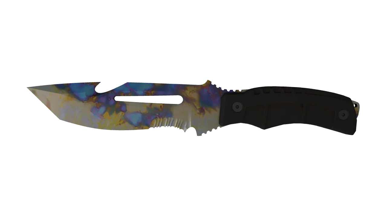 Survival Knife | Case Hardened seed #202, front