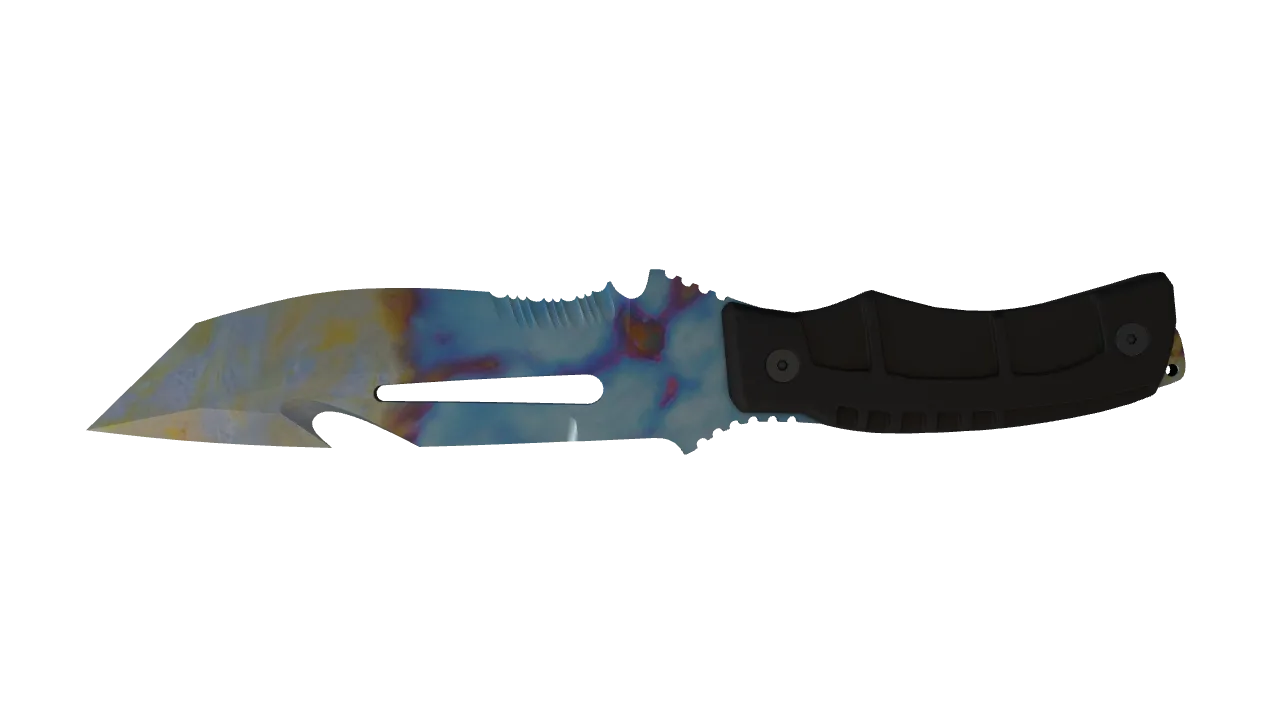 Survival Knife | Case Hardened seed #203, back