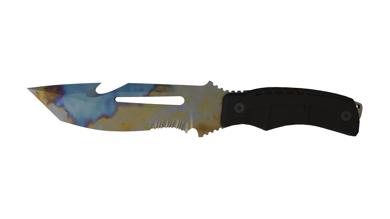 Survival Knife | Case Hardened seed #210, front