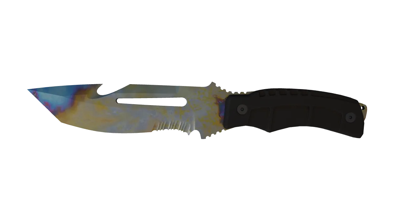 Survival Knife | Case Hardened seed #227, front