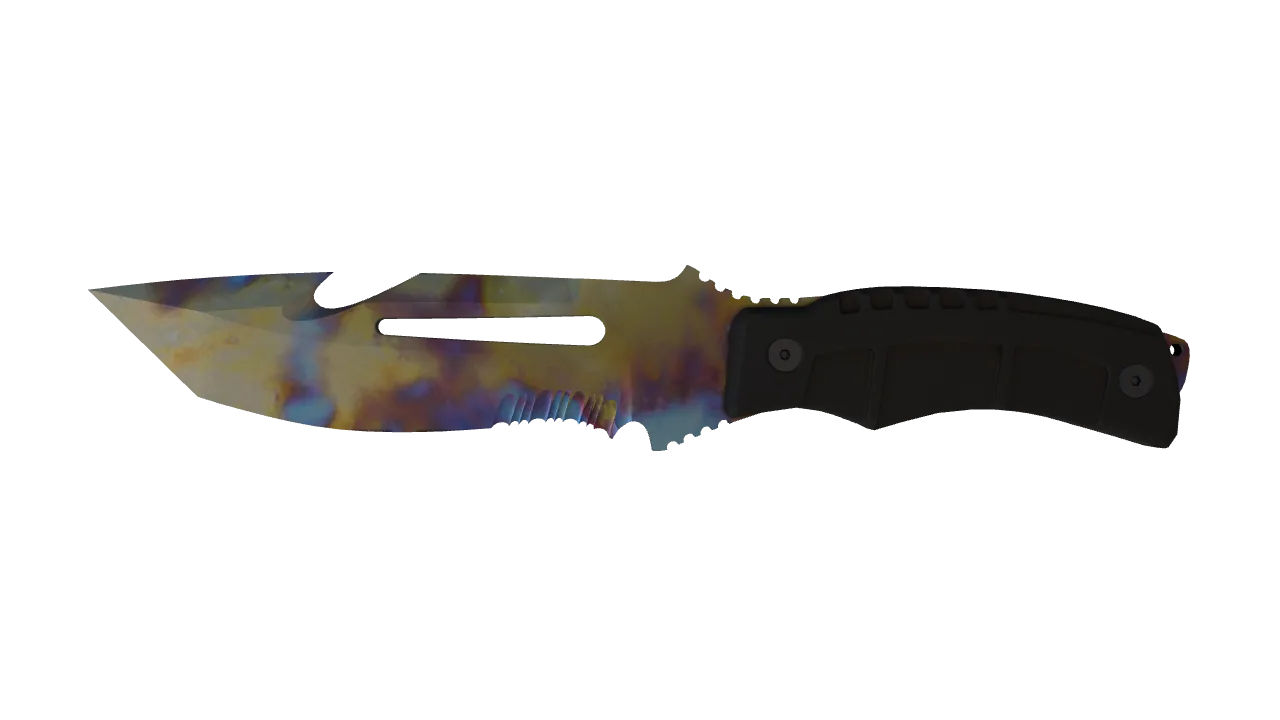 Survival Knife | Case Hardened seed #235, front