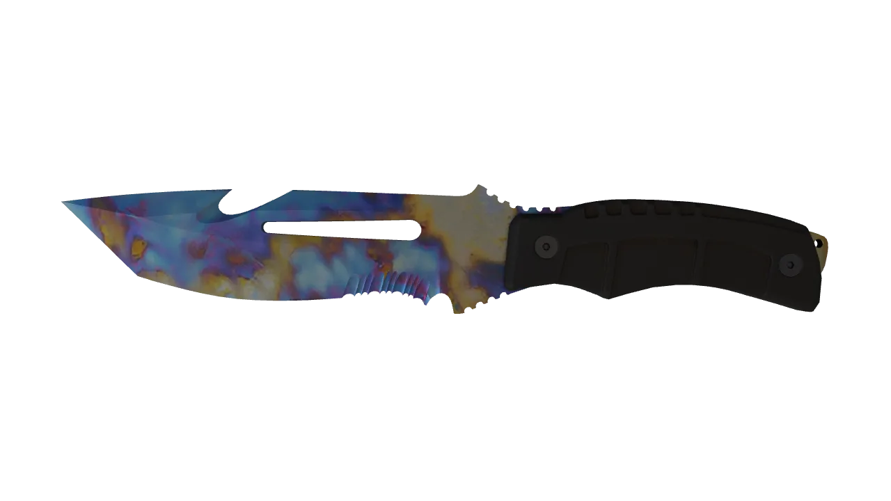 Survival Knife | Case Hardened seed #261, front