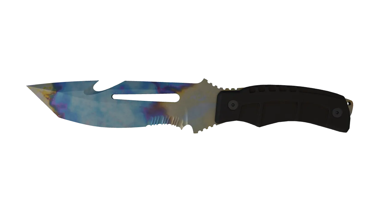 Survival Knife | Case Hardened seed #262, front