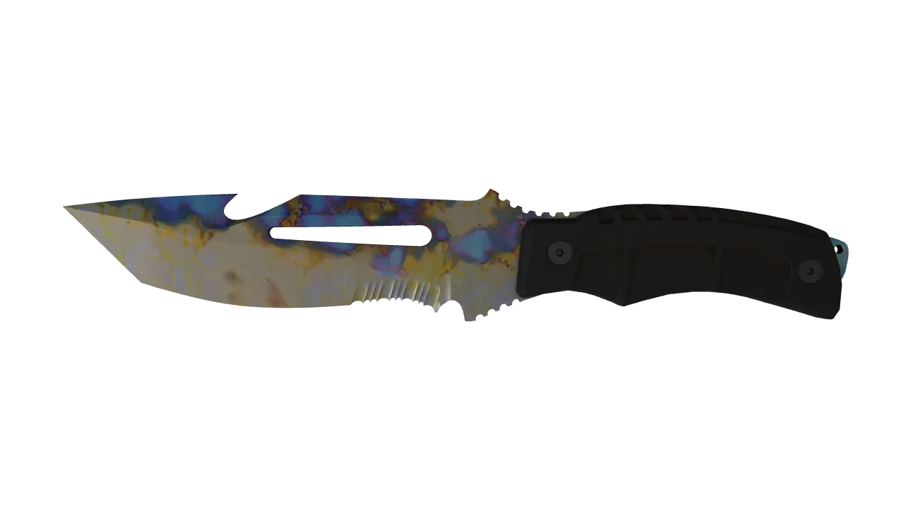 Survival Knife | Case Hardened seed #281, front